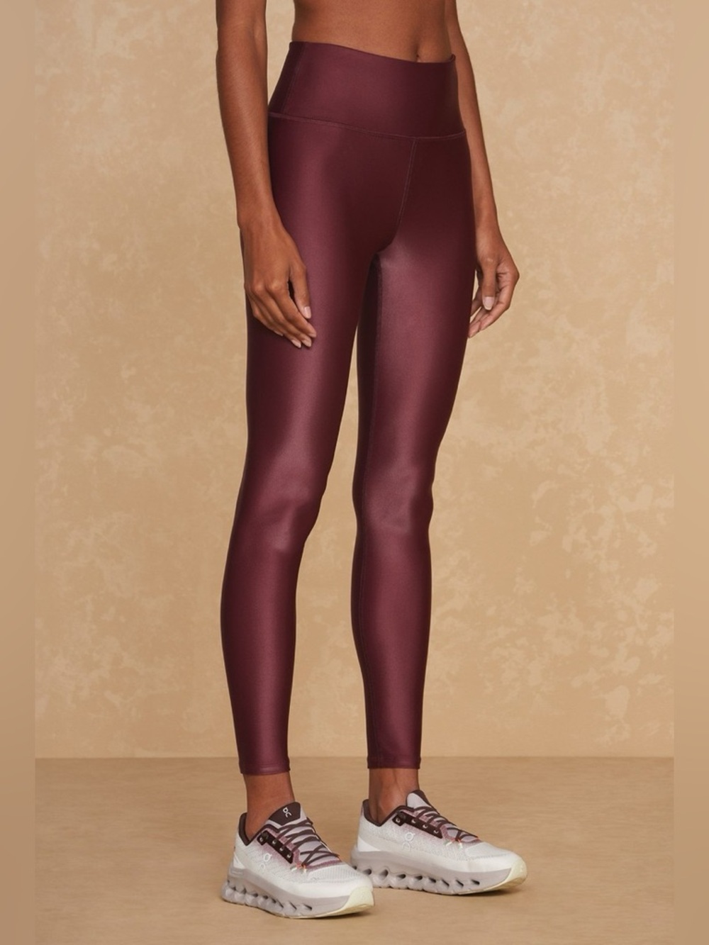 NOLI Liquid Shiny Legging Small Wine New Pull Up Yoga Lightweight